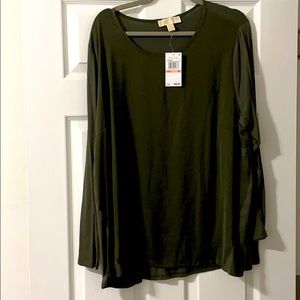 NWT Michael Kors 2x Green Top